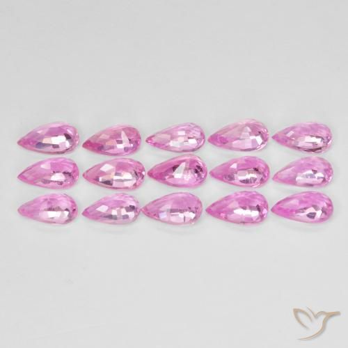 4.26 ct natürliche Mittelrosa Saphir-Edelsteine, Birnenform, VVS-VS