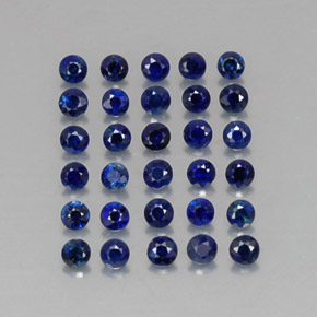  ct natürliche blauer Saphir-Edelsteine, Rundschliff, VVS-VS