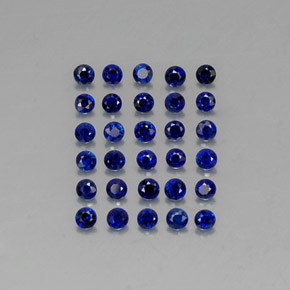  ct natürliche blauer Saphir-Edelsteine, Rundschliff, VVS-VS
