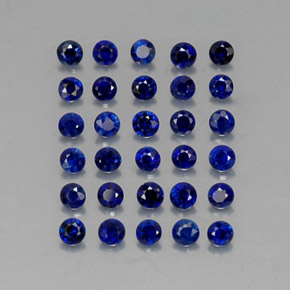  ct natürliche blauer Saphir-Edelsteine, Rundschliff, VVS-VS