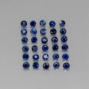  ct natürliche blauer Saphir-Edelsteine, Rundschliff, VVS-VS