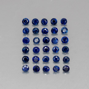  ct natürliche blauer Saphir-Edelsteine, Rundschliff, VVS-VS
