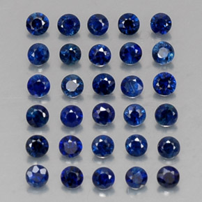  ct natürliche blauer Saphir-Edelsteine, Rundschliff, VVS-VS