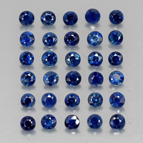  ct natürliche blauer Saphir-Edelsteine, Rundschliff, VVS-VS