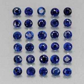  ct natürliche blauer Saphir-Edelsteine, Rundschliff, VVS-VS