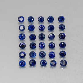 ct natürliche blauer Saphir-Edelsteine, Rundschliff, VVS-VS