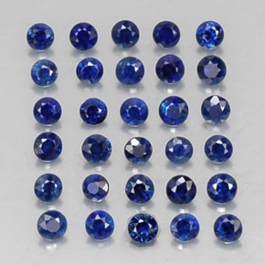  ct natürliche blauer Saphir-Edelsteine, Rundschliff, VVS-VS