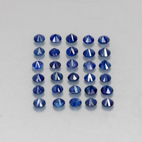  ct natürliche blauer Saphir-Edelsteine, Rundschliff, VVS-VS