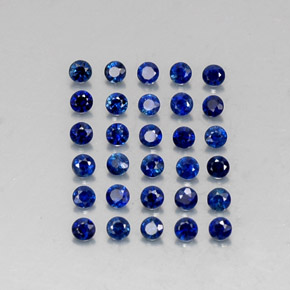 ct natürliche blauer Saphir-Edelsteine, Rundschliff, VVS-VS
