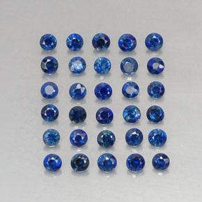  ct natürliche blauer Saphir-Edelsteine, Rundschliff, VVS-VS