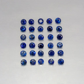  ct natürliche blauer Saphir-Edelsteine, Rundschliff, VVS-VS
