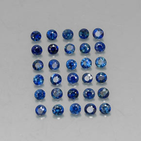  ct natürliche blauer Saphir-Edelsteine, Rundschliff, VVS-VS