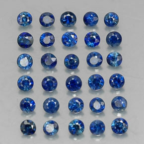  ct natürliche blauer Saphir-Edelsteine, Rundschliff, VVS-VS