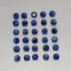  ct natürliche blauer Saphir-Edelsteine, Rundschliff, VVS-VS