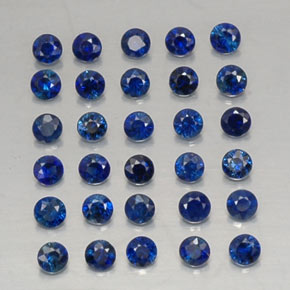  ct natürliche blauer Saphir-Edelsteine, Rundschliff, VVS-VS