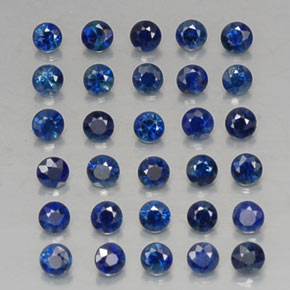  ct natürliche blauer Saphir-Edelsteine, Rundschliff, VVS-VS