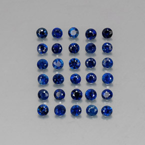  ct natürliche blauer Saphir-Edelsteine, Rundschliff, VVS-VS