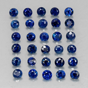  ct natürliche blauer Saphir-Edelsteine, Rundschliff, VVS-VS