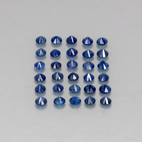  ct natürliche blauer Saphir-Edelsteine, Rundschliff, VVS-VS