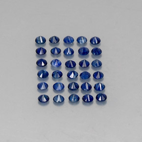  ct natürliche blauer Saphir-Edelsteine, Rundschliff, VVS-VS