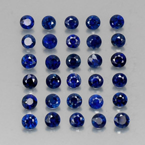  ct natürliche blauer Saphir-Edelsteine, Rundschliff, VVS-VS
