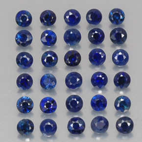  ct natürliche blauer Saphir-Edelsteine, Rundschliff, VVS-VS