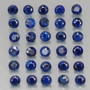  ct natürliche blauer Saphir-Edelsteine, Rundschliff, VVS-VS