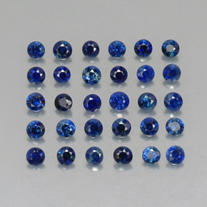  ct natürliche blauer Saphir-Edelsteine, Rundschliff, VVS-VS