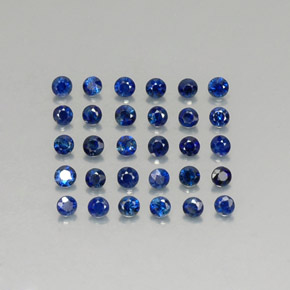  ct natürliche blauer Saphir-Edelsteine, Rundschliff, VVS-VS