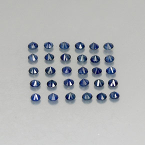  ct natürliche blauer Saphir-Edelsteine, Rundschliff, VVS-VS