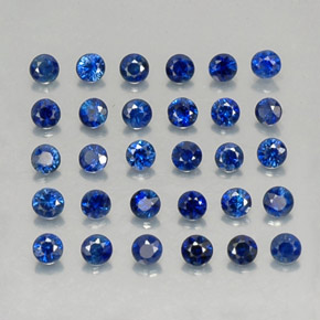  ct natürliche blauer Saphir-Edelsteine, Rundschliff, VVS-VS