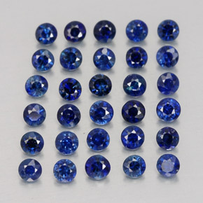  ct natürliche blauer Saphir-Edelsteine, Rundschliff, VVS-VS