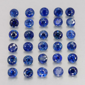  ct natürliche blauer Saphir-Edelsteine, Rundschliff, VVS-VS