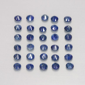  ct natürliche blauer Saphir-Edelsteine, Rundschliff, VVS-VS