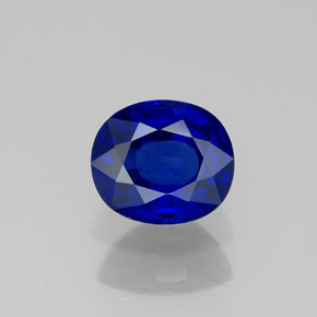 2,01 ctw natürlicher blauer Saphir, Oval Schliff, VS