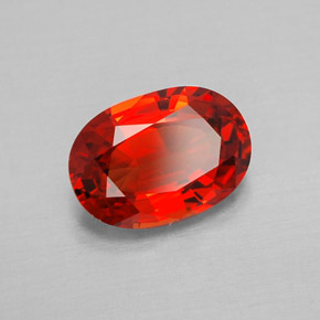 1,90 ctw natürlicher orangefarbener Saphir, Oval Schliff, VVS