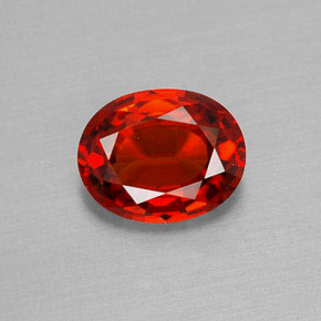 1,21 ctw natürlicher orangefarbener Saphir, Oval Schliff, VVS