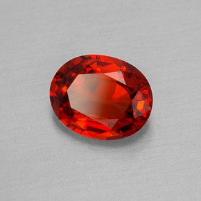 1,21 ctw natürlicher orangefarbener Saphir, Oval Schliff, VVS