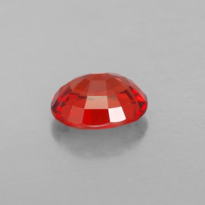 1,59 ctw natürlicher orangefarbener Saphir, Oval Schliff, VVS