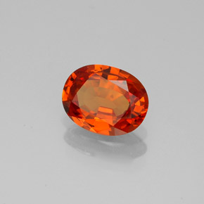 1,21 ctw natürlicher orangefarbener Saphir, Oval Schliff, VVS
