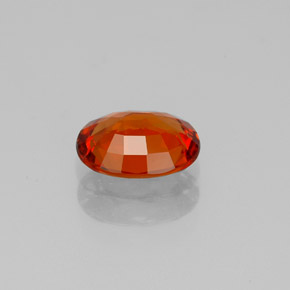 1,21 ctw natürlicher orangefarbener Saphir, Oval Schliff, VVS