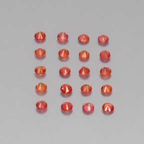  ct natürliche orangefarbener Saphir-Edelsteine, Rundschliff, VVS-VS