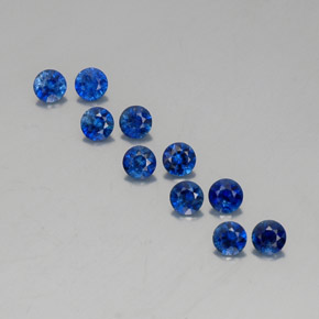  ct natürliche blauer Saphir-Edelsteine, Rundschliff, VVS-VS