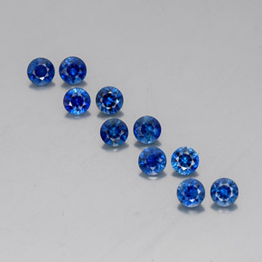  ct natürliche blauer Saphir-Edelsteine, Rundschliff, VVS-VS