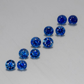  ct natürliche blauer Saphir-Edelsteine, Rundschliff, VVS-VS