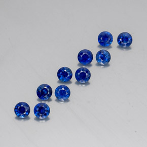  ct natürliche blauer Saphir-Edelsteine, Rundschliff, VVS-VS