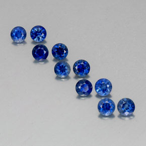  ct natürliche blauer Saphir-Edelsteine, Rundschliff, VVS-VS