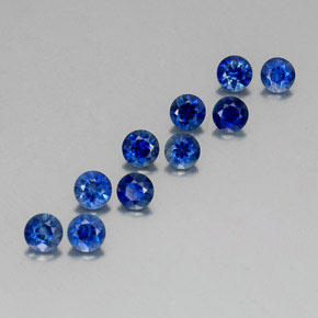  ct natürliche blauer Saphir-Edelsteine, Rundschliff, VVS-VS