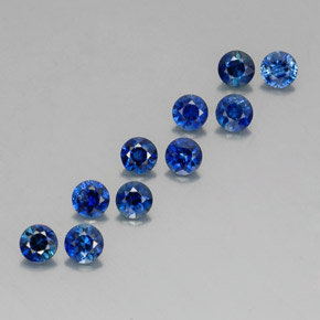  ct natürliche blauer Saphir-Edelsteine, Rundschliff, VVS-VS