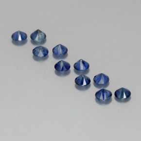  ct natürliche blauer Saphir-Edelsteine, Rundschliff, VVS-VS